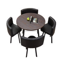 Ensemble de meubles de restaurant modernes de luxe comprenant une table à manger et 4 chaises, durables, écologiques, Lovezone, garantie 3 ans, pour la maison et l'extérieur