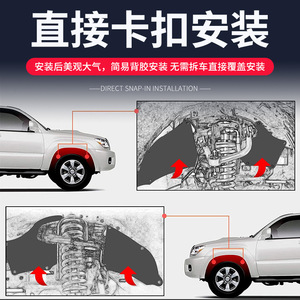 Toyota Tacoma <b>Wheel</b> Arch Mudguards <b>Plastic</b> Black 2005-2020 Direct Snap In Installation - Product Image 1