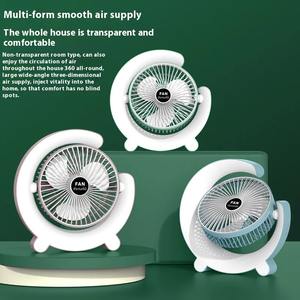 Ventilateur d'extérieur Moon Bay avec chargement USB, lumière nocturne colorée, ventilateur domestique à circulation d'air, forte puissance de ventilation - Product Image 2