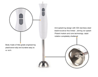 Mixeur Plongeant Professionnel 5-en-1 Multifonction 300W en Acier Inoxydable et Plastique pour Usage Commercial et Domestique