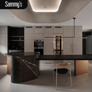 Gabinetes <span class=keywords><strong>de</strong></span> <span class=keywords><strong>Cocina</strong></span> Modulares Pequeños <span class=keywords><strong>de</strong></span> Acero y Aluminio con <span class=keywords><strong>Puertas</strong></span> Modernas <span class=keywords><strong>de</strong></span> <span class=keywords><strong>Vidrio</strong></span> Templado, Juego Completo Incluye Grifo y Cesta <span class=keywords><strong>para</strong></span> Cajones - Product Image 1