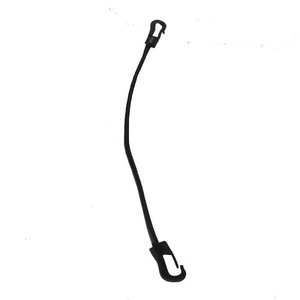 Corde élastique noire de 5 mm de diamètre, longueur 70 cm, extrémités à double crochet, cordes de maintien à usage universel - Product Image 5