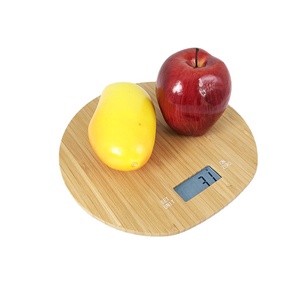 Cân điện tử nhà bếp bằng tre tự nhiên BSCI 15kg, chứng nhận LFGB, logo laser OEM, giá xuất xưởng - Product Image 1