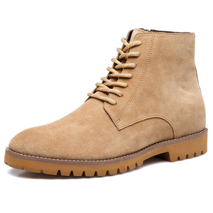 Zapatos de aumento de altura hechos a mano plantilla suave cuero de gamuza elevador hombres botas diseño Invisible - Product Image 6
