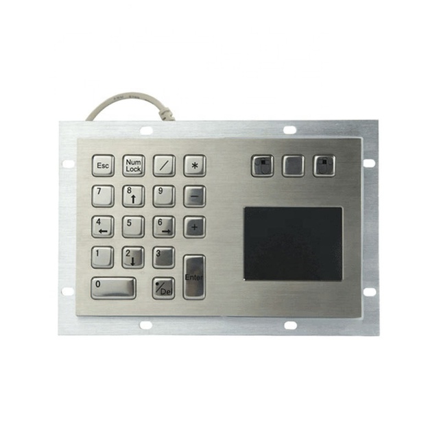 IP65 Waterproof Panel Mount Stainless Steel Numeric Keypad Trackpad 18-Key Rugged Metal Design USB Interface Plug&Play