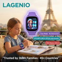 Montre connectée pour enfants LAGENIO K3 4G avec carte SIM, positionnement GPS+LBS+WIFI, bracelet en silicone carré, appel vidéo et vocal, SOS, montre connectée pour enfants