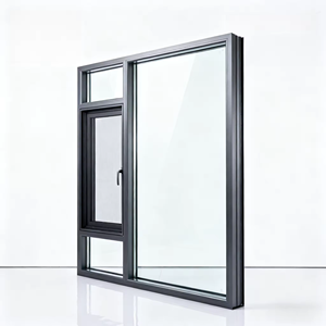 Porte battante en aluminium à <span class=keywords><strong>double</strong></span> <span class=keywords><strong>vitrage</strong></span> trempé à pont thermique, insonorisée, pour cuisine commerciale et école, avec design graphique - Product Image 5