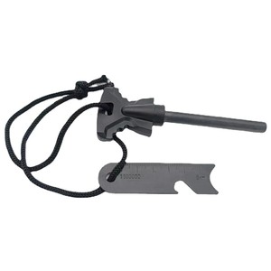 Outdoor Survival Fire Starter Metal 11.5cm Wide Handle With Scraper Bottle Opener For Wilderness Use - Product Image 2
