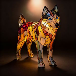 <span class=keywords><strong>D</strong></span>écoration Lumineuse LED en Résine Fée des Fleurs, Série Chat et Chien, Statuette Animale Artistique Créative pour la Maison et le Bureau - Product Image 4