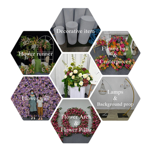 Centro de Mesa Floral Estilo Jardín Refrescante para Decoración de Mesa de Comedor de Boda - Product Image 5