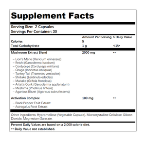Cápsulas de Extrato de Cogumelo Lions Mane <span class=keywords><strong>Reishi</strong></span> Complexo Orgânico para Suporte Imunológico Adulto com Marca Privada OEM - Product Image 5