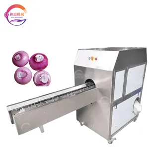 Automatic Industrial Onion Roots Cutter Commercial Red/White Onion Top and Tail Cutting Machine