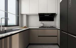 Juego de Muebles de Madera Modernos y Sencillos, Mueble de Cocina + Escritorio y Cama para Habitación Infantil + Armario de Almacenamiento para Dormitorio + Negro, Blanco y Gris - Product Image 6