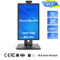 Écran tactile de comptoir 21,5 pouces, moniteur LCD USB Mini PD Type-C, compatible avec les systèmes Windows et Android pour l'enregistrement en libre-service dans les hôtels