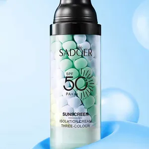 Mẫu miễn phí nhãn hiệu riêng tự nhiên UV bảo vệ tốt nhất ngoài trời giữ ẩm BB Suncream SPF 50 Kem chống nắng cho làn da nhạy cảm