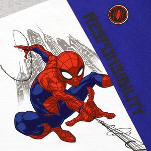 Ensemble t-<span class=keywords><strong>shirt</strong></span> et short de dessin animé décontracté <span class=keywords><strong>Spiderman</strong></span> de Marvel pour garçons Polyester/coton - Product Image 3