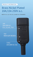 Prise LANZMFG avec fiche 15A 250V mâle pour usage industriel homologué