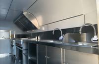 Camion de restauration rapide, camion de vente ambulante, remorque de cuisine, camionnette de concession, personnalisé en acier inoxydable SANSHELL FA500, isolé, pour barbecue, restauration rapide et en-cas