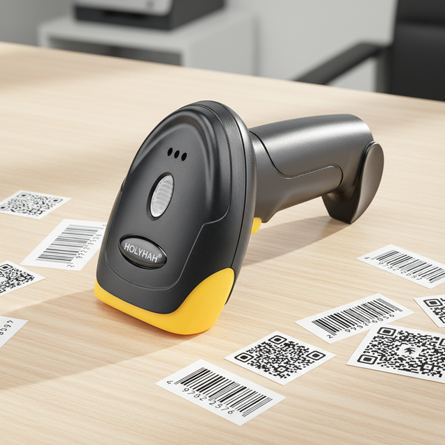 Handheld Barcode Scanner Portable Wireless 2D QR Code Reader for Mobile Payment Supermarket Warehouse Store