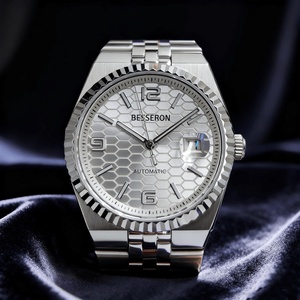 High Quality Fashion Men's Stainless Steel Luxury Business Quartz <b>Watch</b> Silver Color 5BAR Waterproof Glass Luminous Gift <b>Set</b> - Product Image 1