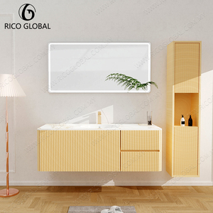 Lavabo en dalle de porcelaine au design moderne, durable, prix de gros, approvisionnement en vrac pour les projets de salle de bain d'hôtel et d'appartement, fabriqué en céramique granit - Product Image 3