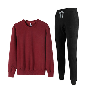 Sweatshirts à col rond brodés avec logo personnalisé en gros, motif uni, sweatshirts vierges en laine peignée pour la saison de printemps - Product Image 1