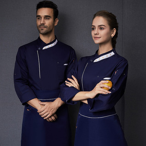Divisa <span class=keywords><strong>da</strong></span> Chef di Alta Qualità per Hotel a 5 Stelle, Nuovo Design di Giacche <span class=keywords><strong>da</strong></span> Chef per Uomo e Donna, Abbigliamento per Camerieri e Chef - Product Image 1