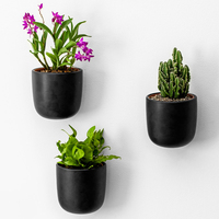 Jardinière murale à montage facile Décoration murale au design élégant pour l'intérieur, balcon et jardin Pots de plantes suspendus en céramique