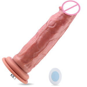 Hismith 9.1 "yumuşak silikon titreşimli yapay penis titreşim ve rotasyon fonksiyonu KlicLok sistemi ile seks makinesi eki yapay penis - Product Image 1