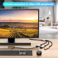 Cable Adaptador OTG 3 en 1 de Venta Caliente 2026, Extensor de Cable de Alimentación USB 2.0 Dual para Carga/Datos, Divisor USB Y de Doble Puerto