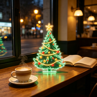 Enseigne néon personnalisée en forme de sapin de Noël, lumière néon LED en forme de sapin de Noël pour mur de maison, vitrine de magasin, décoration de Noël