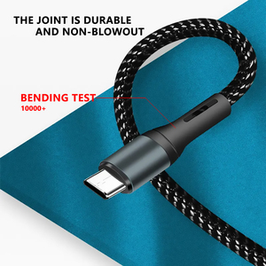 Cable de Datos de Carga Rápida con Trenzado de Nailon de 1M 3A, Cable USB C, Cable de Datos <span class=keywords><strong>Tipo</strong></span> C para iPhone, Samsung, Xiaomi - Product Image 3