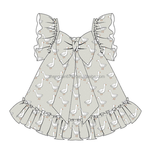 Halloween Tre Thông Minh Giản Dị Dresses Cho Trẻ Em Bé Ăn Mặc Giản Dị Thiết Kế Bí Ngô In Tay Áo Ngắn Dễ Thương Mùa Hè Cô Gái Áo Dài - Product Image 5