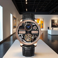 Montre mécanique OEM saphir pour hommes montre mécanique de sport rétro lumineuse étanche tendance à évidement automatique