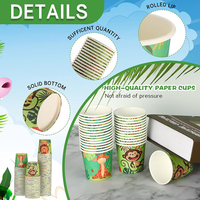 Gobelets en papier jetables biodégradables et recyclables à double paroi avec logo personnalisé, vente en gros directe usine Chine, pour vin, fêtes d'enfants, barbecues