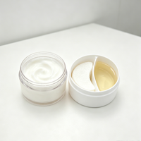 Pot à crème pour les yeux et le visage Yin-Yang à double compartiment en PP, 100 g, léger, double compartiment, crème de soin de jour et de nuit