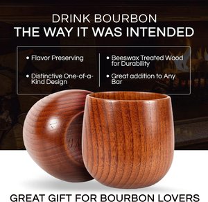 Verre à boire <span class=keywords><strong>Bourbon</strong></span> en bois de hêtre d'origine fabriqué à la main verre à whisky à l'ancienne pour hommes grands cadeaux de whisky pour papa frère - Product Image 2