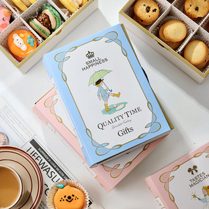 Boîtes à macarons en forme <span class=keywords><strong>de</strong></span> livre à emporter en papier <span class=keywords><strong>au</strong></span> design unique, boîtes à chocolat, boîtes à biscuits, emballage <span class=keywords><strong>de</strong></span> luxe - Product Image 5