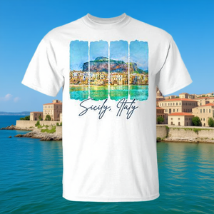 T-shirt souvenir de voyage en Italie, Sicile, pour adulte, unisexe, taille moyenne - Product Image 3