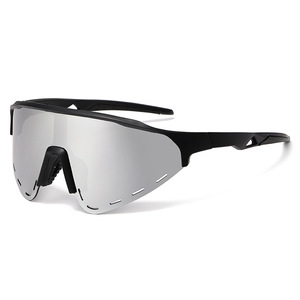 Sports Goggles <b>Large</b> <b>Frame</b> PC Lens Windproof Outdoor Cycling Driving Unisex Black <b>Frame</b> Colorful Mirror Coating - Product Image 4