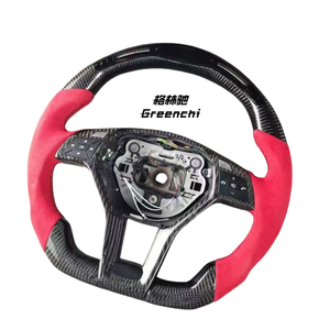พวงมาลัยคาร์บอนไฟเบอร์สำหรับ Mercedes <span class=keywords><strong>AMG</strong></span> W205 W213 แบบฐานแบน อัพเกรดภายใน - Product Image 2
