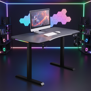 <span class=keywords><strong>Bureau</strong></span> de jeu électrique moderne réglable en hauteur avec éclairage LED RGB pour les joueurs, <span class=keywords><strong>bureau</strong></span> <span class=keywords><strong>debout</strong></span> motorisé pour le <span class=keywords><strong>bureau</strong></span> - Product Image 5