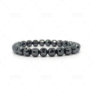 Moissanite Black Round Bead <b>Bracelet</b> 8mm 21 Beads Religious Ceremony Jewelry - Product Image 3