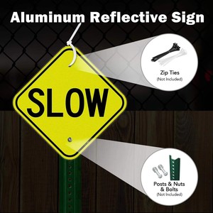 Señales de Tráfico en Forma de Diamante de 18 x 18 Pulgadas Señales de Tráfico Personalizables Impresas con Nombres. - Product Image 5