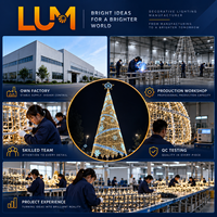 Lumières de Noël à LED Luming 300 pixels, IP65 étanche, CRI90, qualité commerciale, art lumineux personnalisable pour l'extérieur