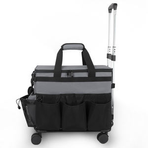 Grote rollende schoonmaakkar met wielen en afneembare <span class=keywords><strong>trolley</strong></span>, extra grote waterbestendige schoonmaakkar voor huishoudsters - Product Image 2