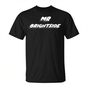 Camiseta Mr Brightside negra con cuello redondo, unisex, talla mediana para adultos - Product Image 2