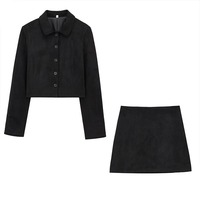Printemps et automne femmes nouvelle mode texturé Mini jupe rétro taille haute fermeture éclair élégante femme jupe courte