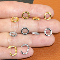 Connecteur universel rond en or 18 carats avec fermoir à double verrouillage et embout en or AU750 pour accessoires de bijoux DIY
