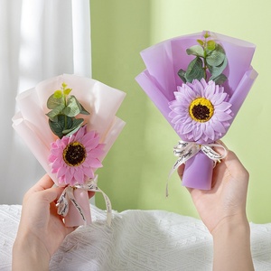 TC, venta al por mayor, Mini flores secas, plantas, ramos, decoración de boda, San Valentín, regalo del Día de la madre, jabón Artificial, ramo de girasol - Product Image 2